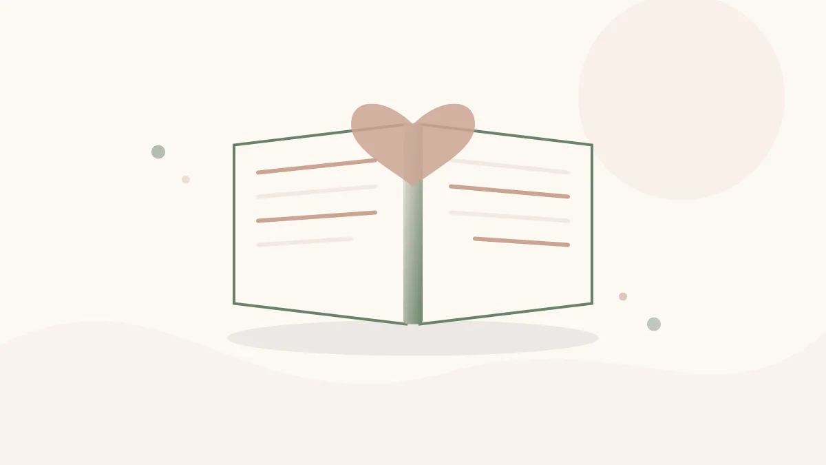 Zachte illustratie van een open condoleanceregister als symbool voor online condoleren