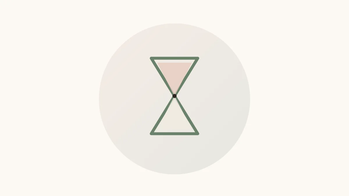 Illustratie van een zachte zandloper, symbool voor de doorlooptijd van euthanasie aanvragen