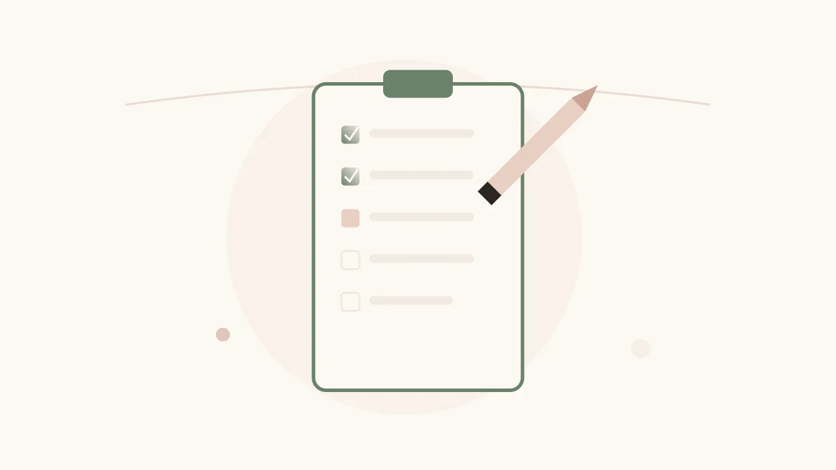 Checklist met potlood als levenstestament voorbeeld illustratie