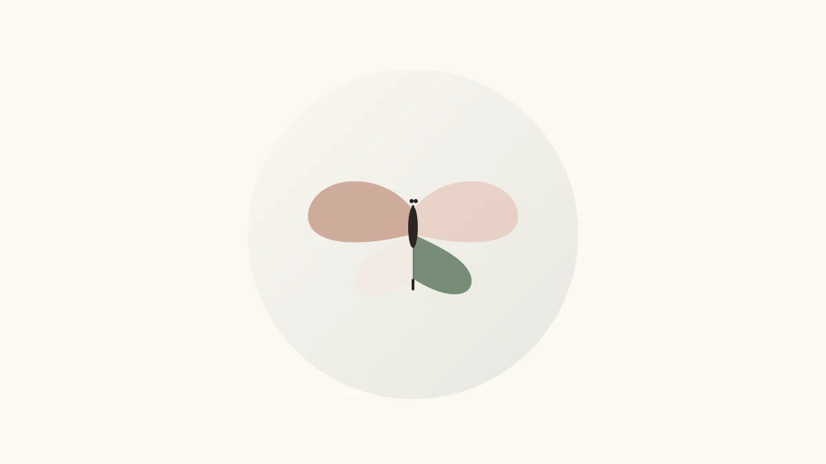 Zachte illustratie van een klein vlindertje als symbool bij het verlies van een kind